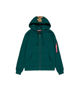 Alpha Industries Alpha Industries Bluza Backprint Zip Hoodie Zielony Regular Fit