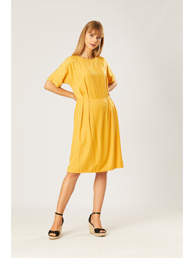 QUIOSQUE QUIOSQUE Sukienka codzienna B207007112 Żółty Regular Fit
