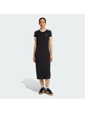 adidas adidas Sukienka codzienna 3 STRIPES DRESS (SLIM) Czarny Slim Fit