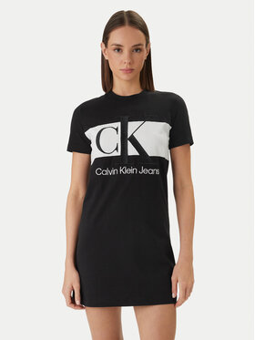 Calvin Klein Calvin Klein Rochie de zi Blocking LV047F288G Negru Regular Fit