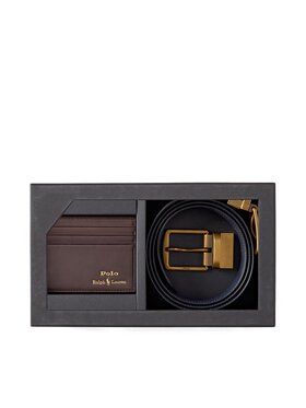 Polo Ralph Lauren Polo Ralph Lauren Sada puzdro na karty a opasok 405880721002 Hnedá