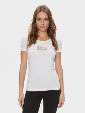 Guess Guess Тишърт W4RI33 J1314 Бял Slim Fit
