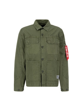 Alpha Industries Alpha Industries Koszula Color Block Overshirt Zielony Regular Fit