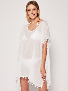 Seafolly Seafolly Plážové šaty Amnesia 52162 Bílá Regular Fit