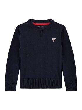 Guess Guess Sweter MAGLIA GIROCOLLO Niebieski Regular Fit