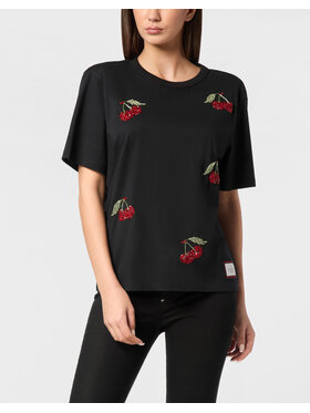 PHILIPP PLEIN PHILIPP PLEIN Tričko 23597 Čierna Over Fit