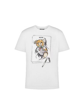 MOSCHINO MOSCHINO T-Shirt 9667985211727 Biały Regular Fit