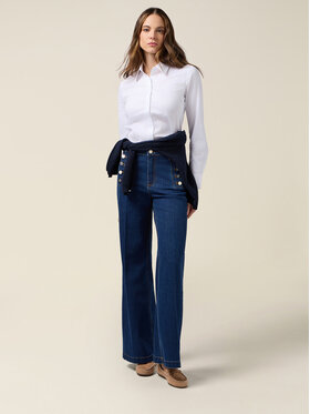 Oltre Oltre Jeansy P457R008881N024 Niebieski Flare Fit