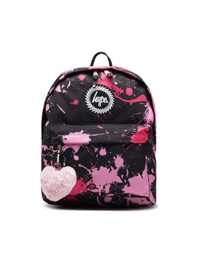 HYPE HYPE Plecak Black Pink Splat Crest Backpack YVLR-652 Czarny