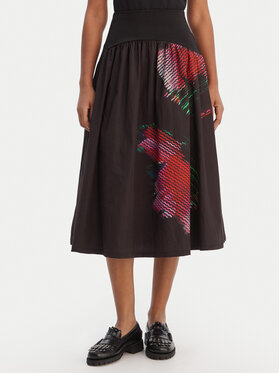 Desigual Desigual Spódnica midi 26SWFW02 Czarny Regular Fit