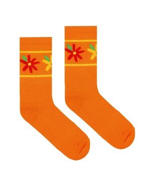 Kabak Kabak Skarpety długie sportowe organiczne Pomarańczowy