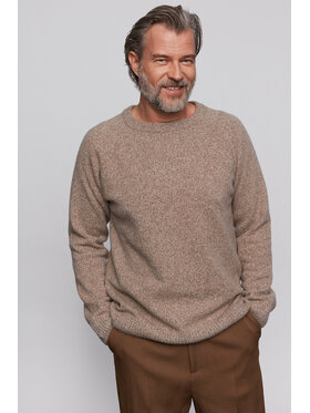 B SIDES B SIDES Sweter DARWIN Beżowy Regular Fit