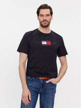 Tommy Hilfiger Tommy Hilfiger T-Shirt MW0MW37859 Granatowy Regular Fit