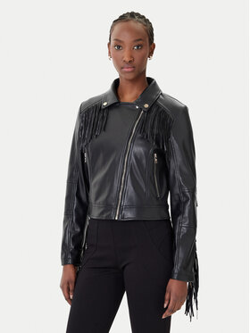 Rinascimento Rinascimento Яке от имитация на кожа CFC0124662003 Черен Regular Fit