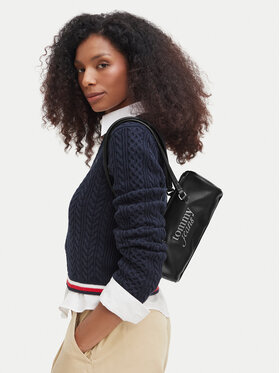 Tommy Jeans Tommy Jeans Ročna torba Tjw Bold Script Shoulder Barrel AW0AW19055 Črna