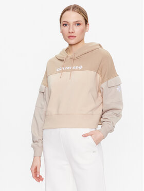 Converse Converse Džemperis Fashion 10024527-A01 Smėlio Relaxed Fit