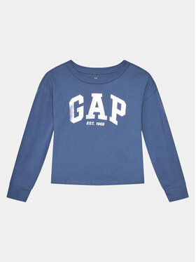 Gap Gap Majica dugih rukava 788206-03 Plava Regular Fit