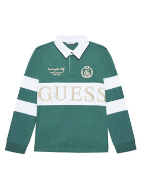 Guess Guess Polo L5YP01 KCNQ4 Zielony Regular Fit