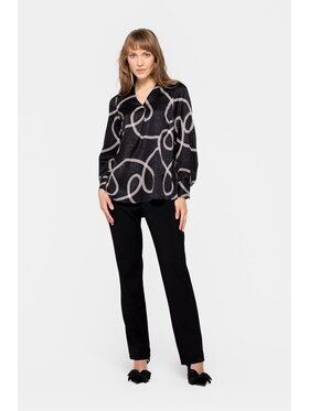 EMOI EMOI Bluzka czarna elegancka Czarny Feminine Fit
