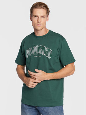 Woodbird Woodbird T-Shirt Rics Cover 2246-402 Zielony Regular Fit
