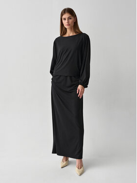 TATUUM TATUUM Sukienka dzianinowa CAPE Czarny Feminine Fit