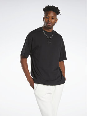 Reebok Reebok T-Shirt Classics Wardrobe Essentials T-Shirt HS7162 Czarny Oversize