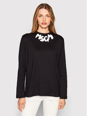 MSGM MSGM Bluză 3341MDM169 227798 Negru Regular Fit