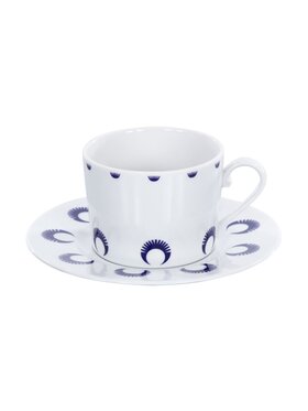 Ćmielów Design Studio Ćmielów Design Studio Filiżanka ze spodkiem Folk Fusion Polska Granatowy
