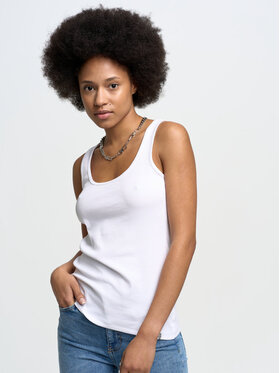 BIG STAR BIG STAR Top alena_101 Biały Slim Fit
