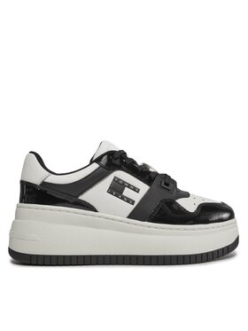Tommy Jeans Tommy Jeans Laisvalaikio batai Tjw Retro Basket Flatform Patent EN0EN02523 Écru
