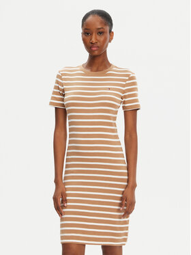 Tommy Hilfiger Tommy Hilfiger Повсякденна сукня New Cody WW0WW42721 Бежевий Slim Fit