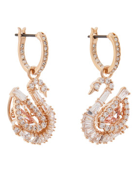 Swarovski Swarovski Kolczyki Swan 5732415 Różowe złoto