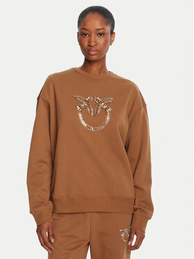 PINKO PINKO Mikina Nelly 100534 A2RO Hnedá Regular Fit