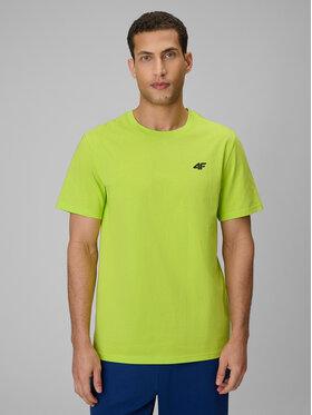 4F 4F T-Shirt BASIC+ Zielony Regular Fit