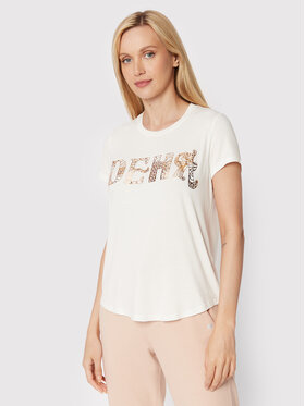 Deha Deha T-Shirt B74492 Beżowy Regular Fit