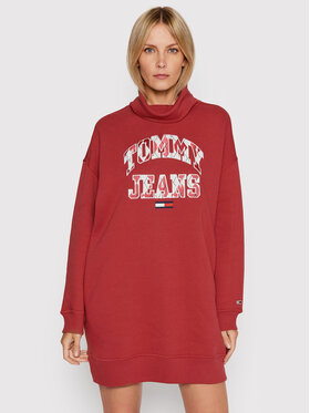 Tommy Jeans Tommy Jeans Плетена рокля College Argyle DW0DW11871 Бордо Relaxed Fit