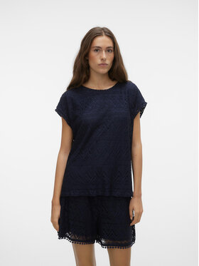 Vero Moda Vero Moda Bluzka Maya 10304457 Granatowy Wide Fit