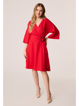 QUIOSQUE QUIOSQUE Sukienka letnia Quiosque 4UF010601 Czerwony Regular Fit