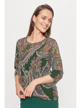 QUIOSQUE QUIOSQUE Bluzka 2KG005955 Zielony Regular Fit