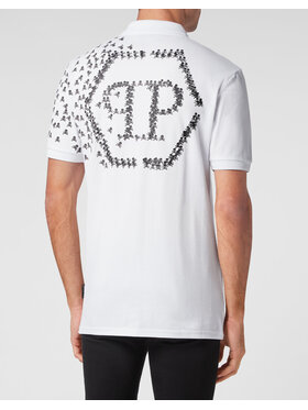 PHILIPP PLEIN PHILIPP PLEIN Polo 127 Biały Slim Fit