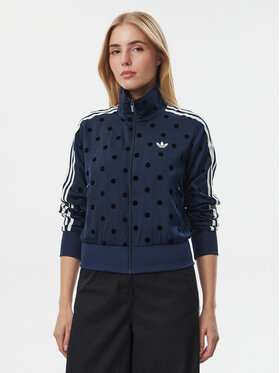 adidas adidas Džemperis ar kapuci Satin Polka Dots Tt Track Top LI2852 Zils Regular Fit