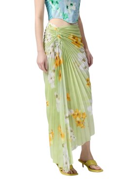 PINKO PINKO Spódnica plisowana Gonna donna 104678A2F2 Pinko Zielony Regular Fit