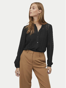 Vila Vila Cămașă Chikka 14082977 Negru Regular Fit