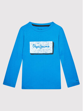Pepe Jeans Pepe Jeans Blúzka Asier PB503195 Modrá Regular Fit