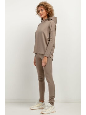 Tessita Tessita Spodnie dresowe T382 Brązowy Slim Leg