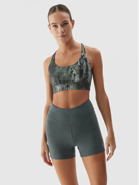 4F 4F Спортни шорти 4FAW23TFSHF301 Зелен Slim Fit