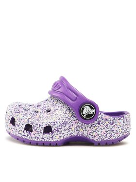 Crocs Natikače Crocs Classic Glitter Kids Clog T 206992 Ljubičasta