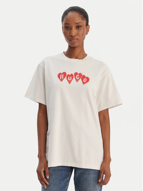 HUGO HUGO T-shirt Vintage 50561164 Beige Relaxed Fit