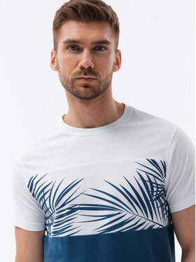 Ombre Ombre T-Shirt S2043 Niebieski Regular Fit