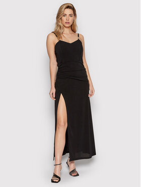 Rinascimento Rinascimento Kokteilinė suknelė CFC0107443003 Juoda Slim Fit